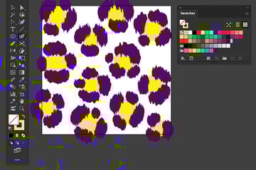 Add single color blob shape inbetween the cheetah spot