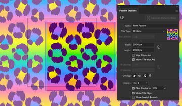 Make pattern and edit pattern options eidth, height,grid, type and overlay