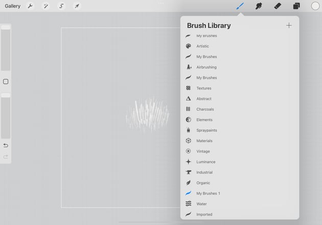 A screenshot of the open brush library