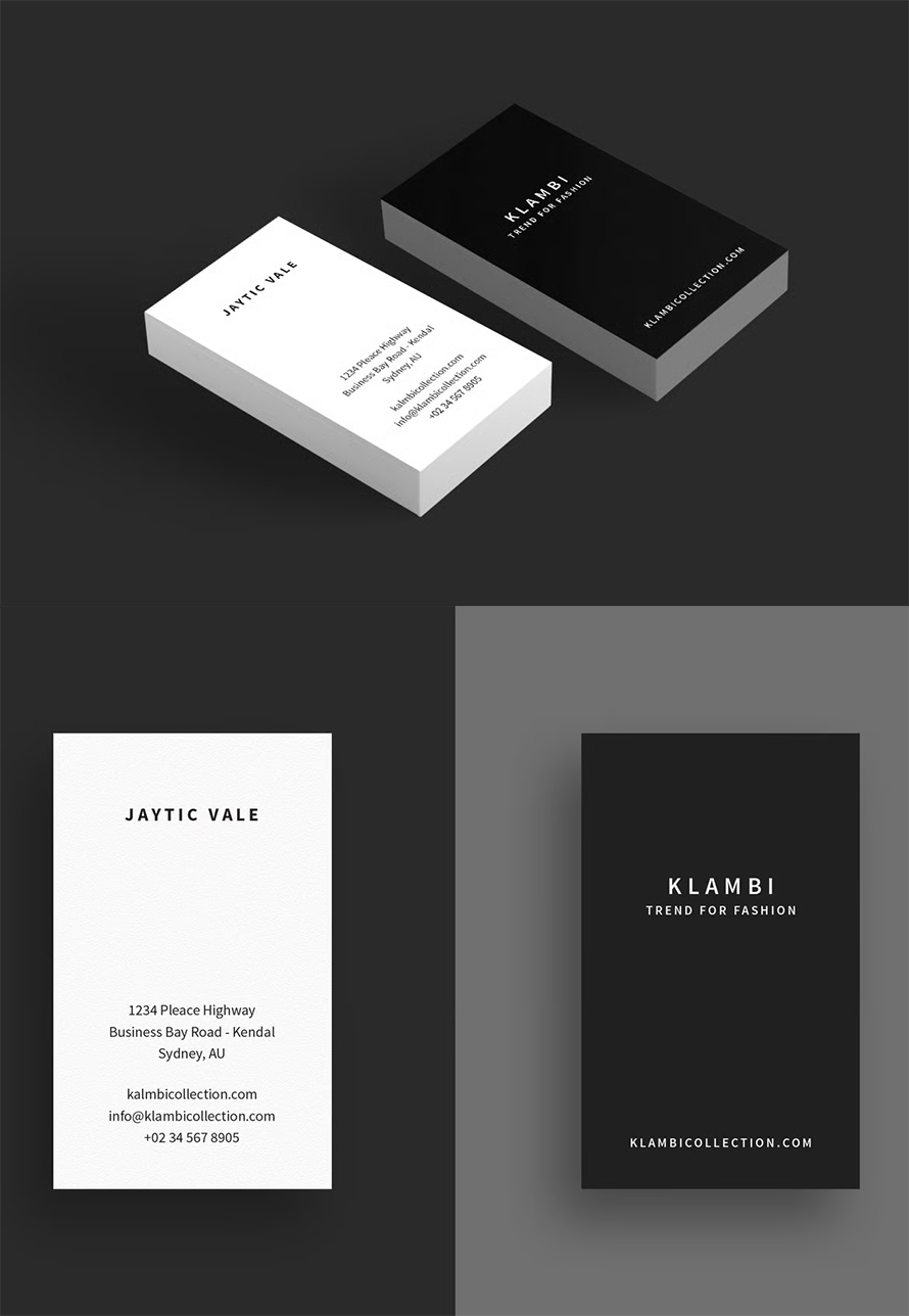 Black and White Business Card