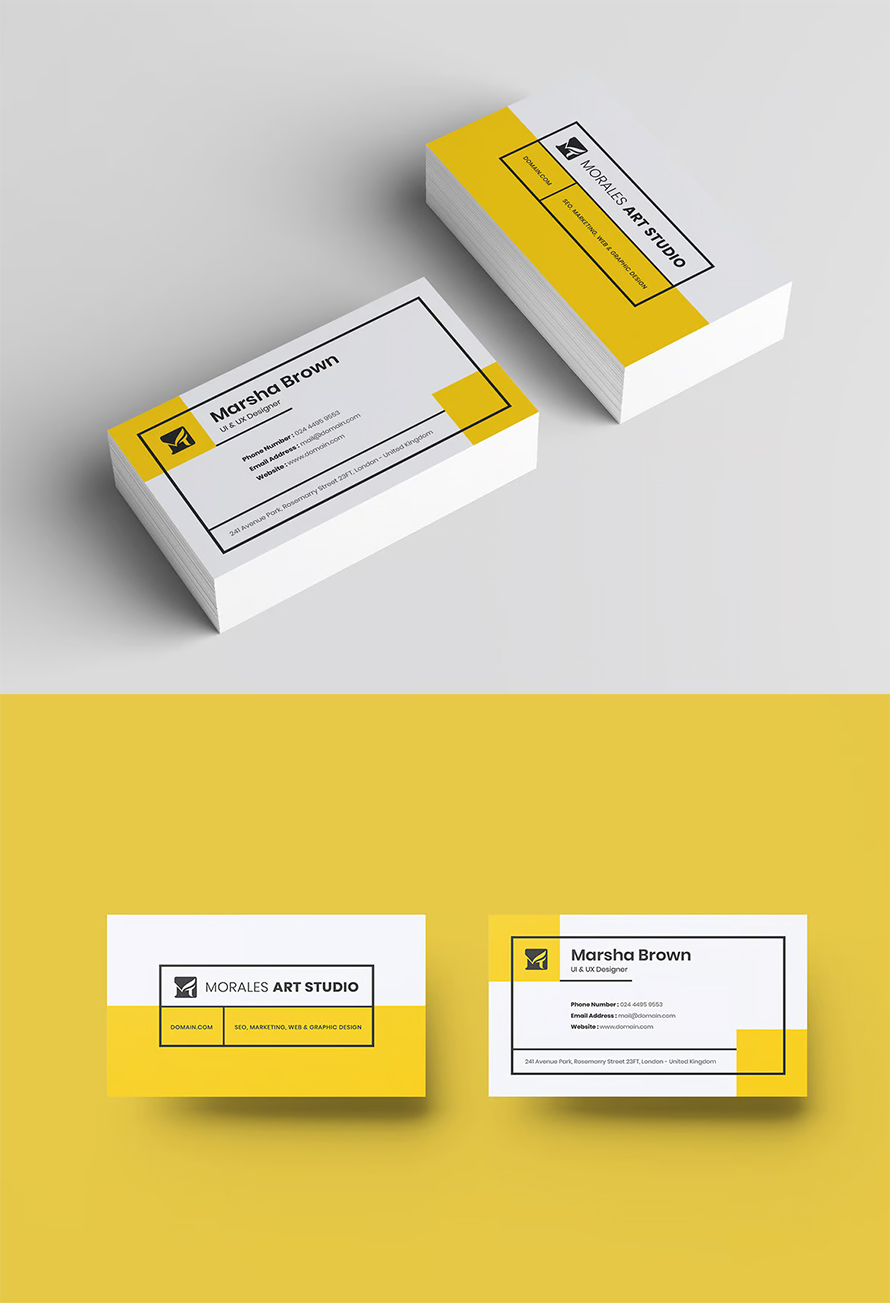 Yellow Business Card