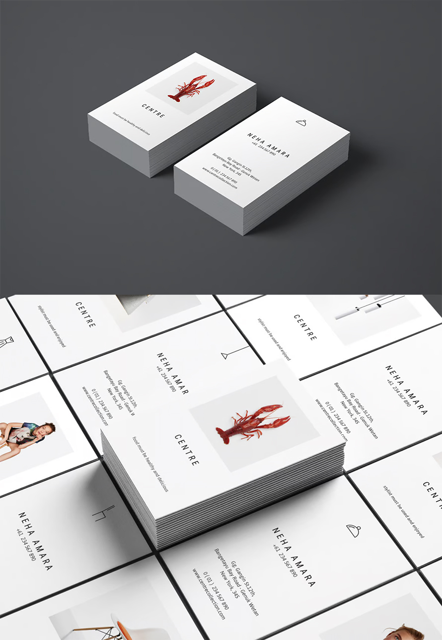 CENTRE Vertical Business Card