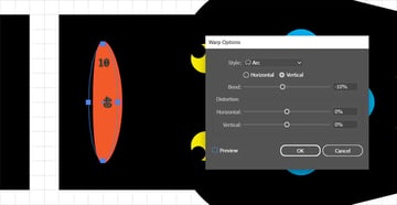 ellipse warp arc