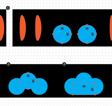 create circles and rectangle