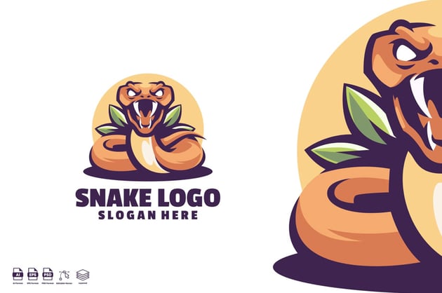 snake logo template