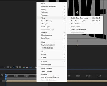 Enable Time Remapping in After Effects 