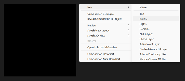Create a Solid in After Effects 