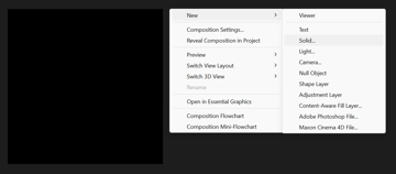 Create a Solid in After Effects 