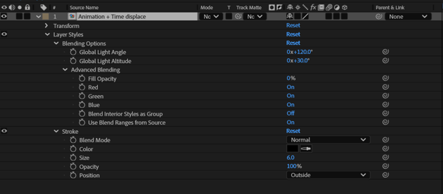 Setting values in After Effects 