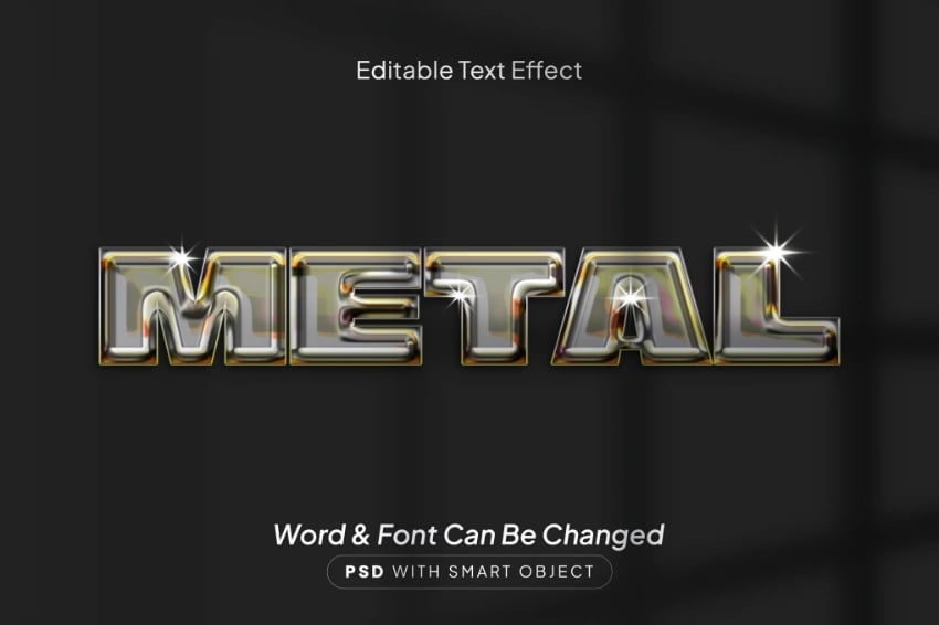 metal text effect