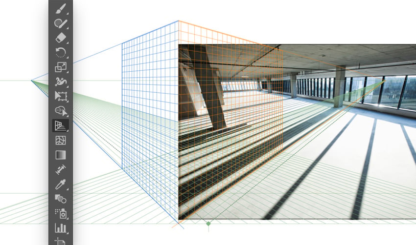 edit grid vanishing point perspective grid tool