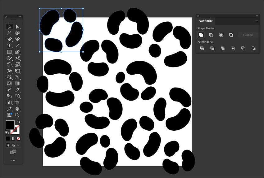 Use the Pathfinder panel to unite shape modes into single shape