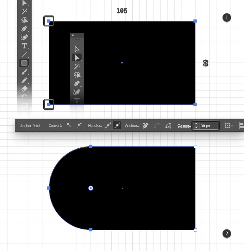 rectangle rounded corners