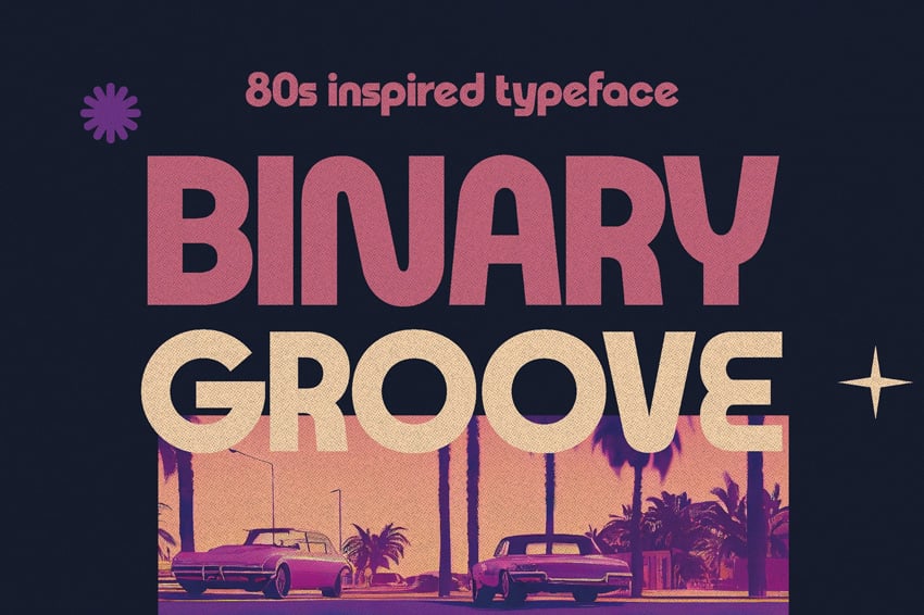 binary groove font