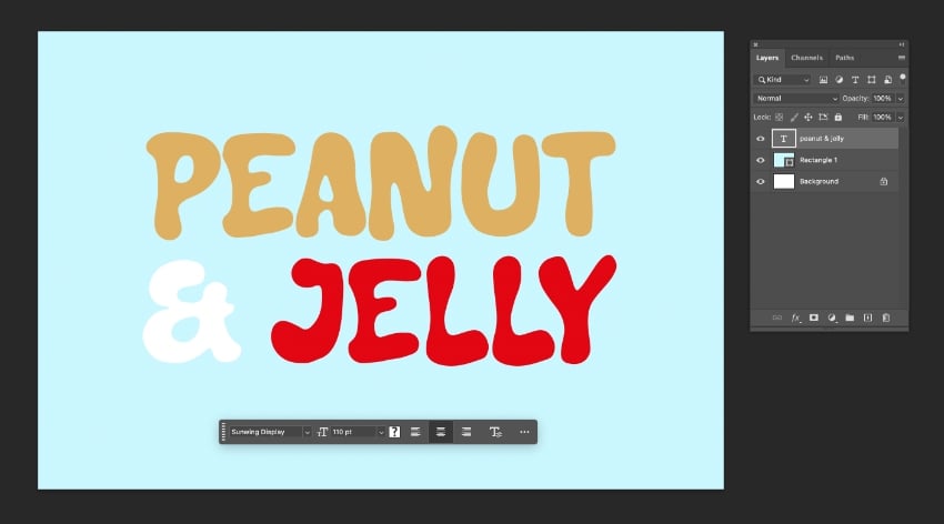 cartoon text effect photoshop peanut