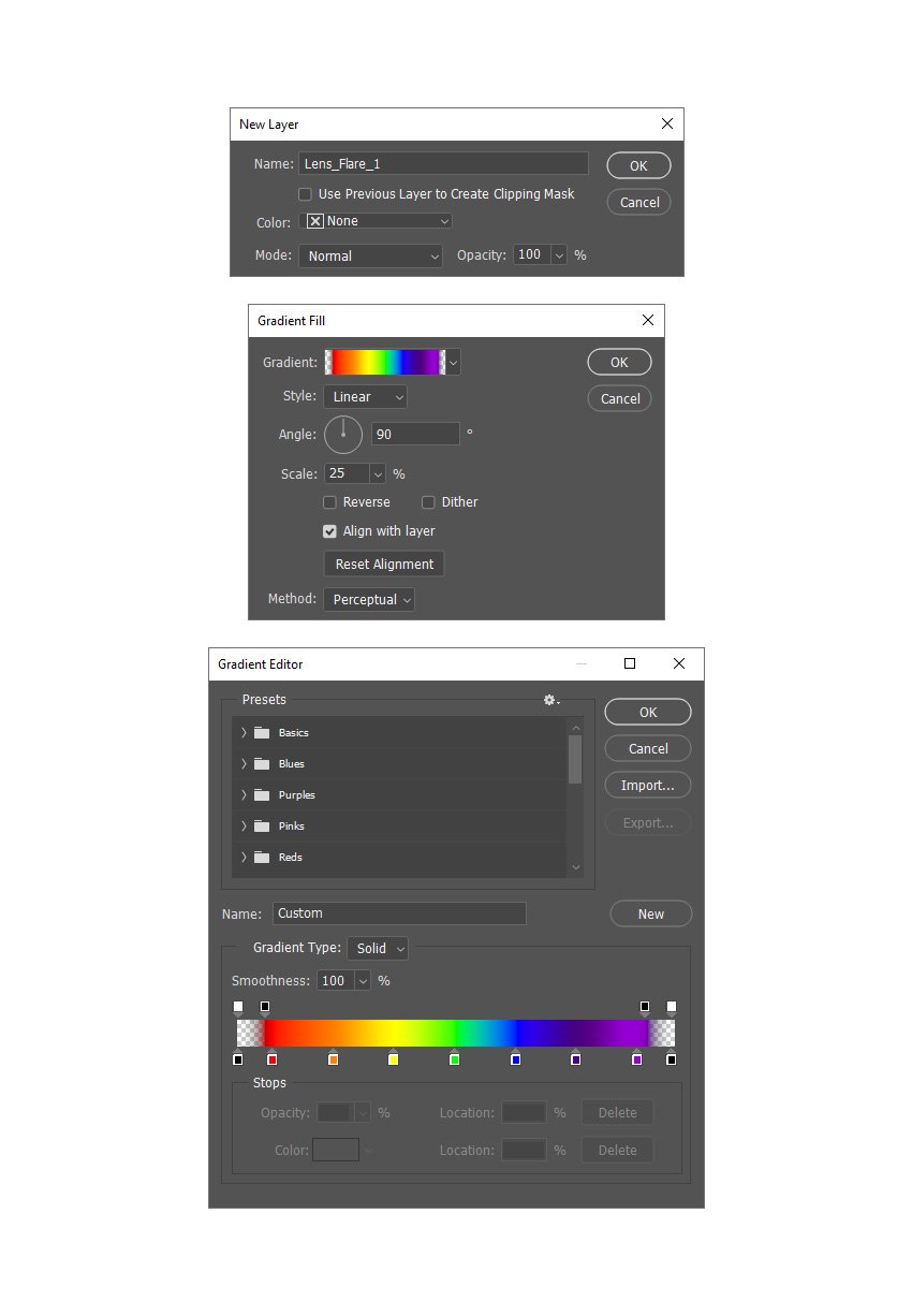 creating new gradient fill layer