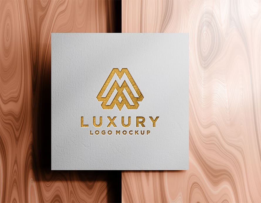 Simple Clean Luxury Paper Logo Mockup