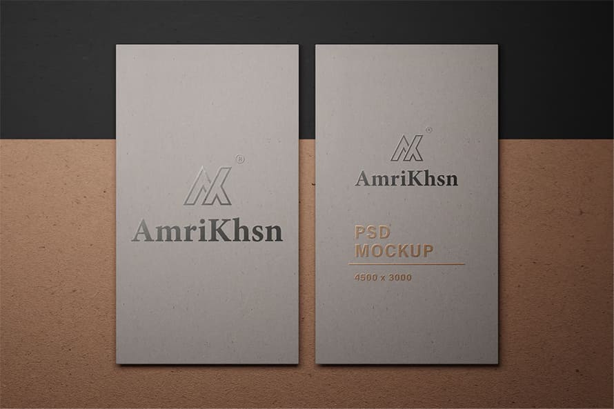 Realistic Luxury Gold Paper Brand Mockup