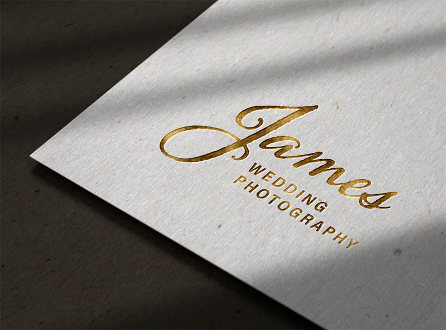 Luxury Embossed Logo Mockup on Kraft Paper