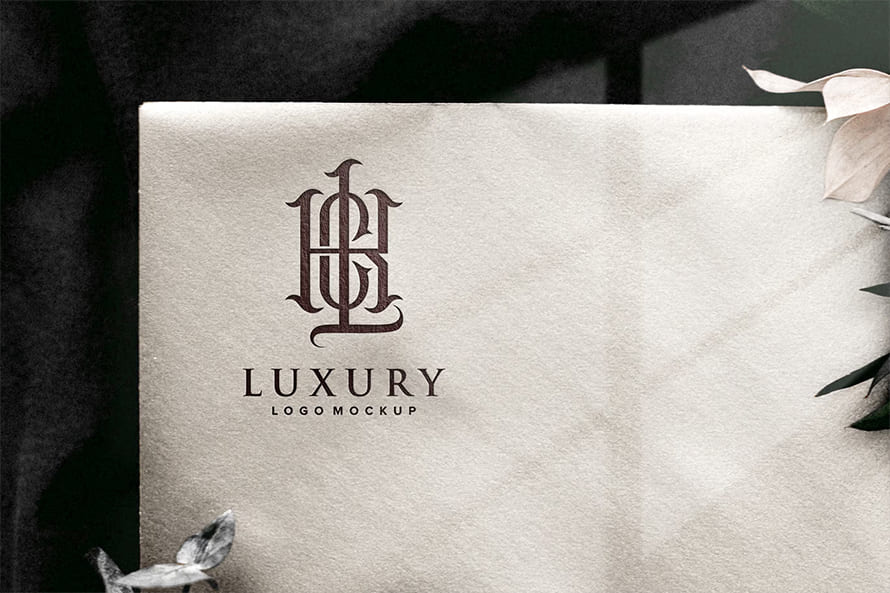 White Luxury Logo Mockup