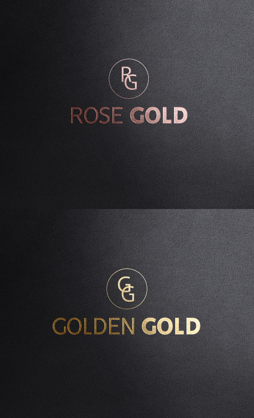 Free Luxury Rose Gold And Golden Logo Mockup