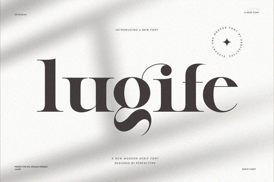 Lugife Modern Elegant Serif Font Typeface