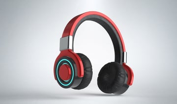 completed headphones with materials