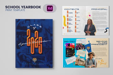 Yearbook template layout