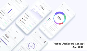 Mobile Dashboard Concept App UI Kit