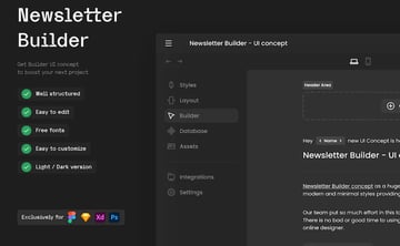 Newsletter Builder - UI concept