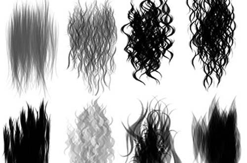 photoshop hair brushes