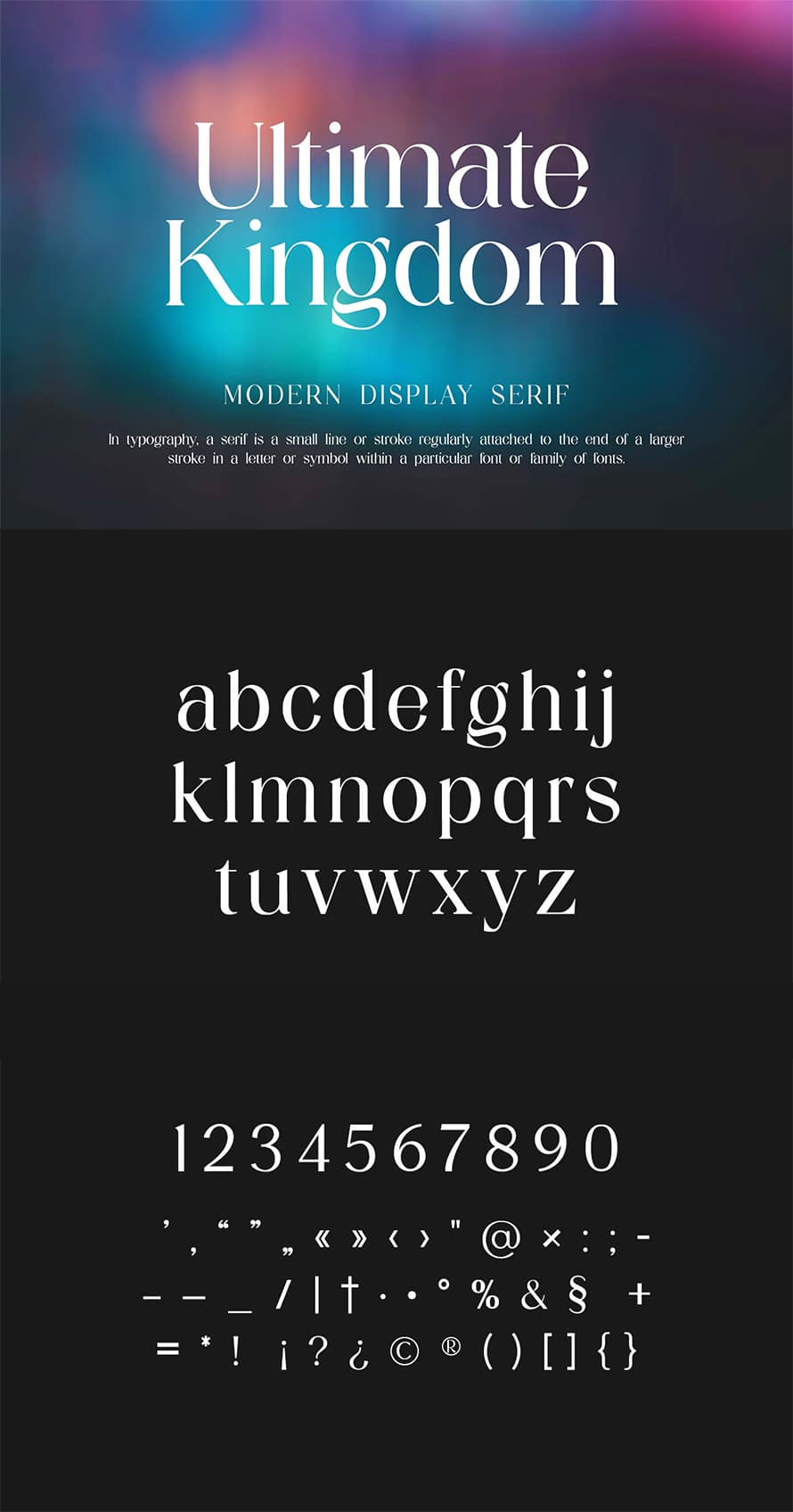 Ultimate Kingdom Modern Display Serif Font