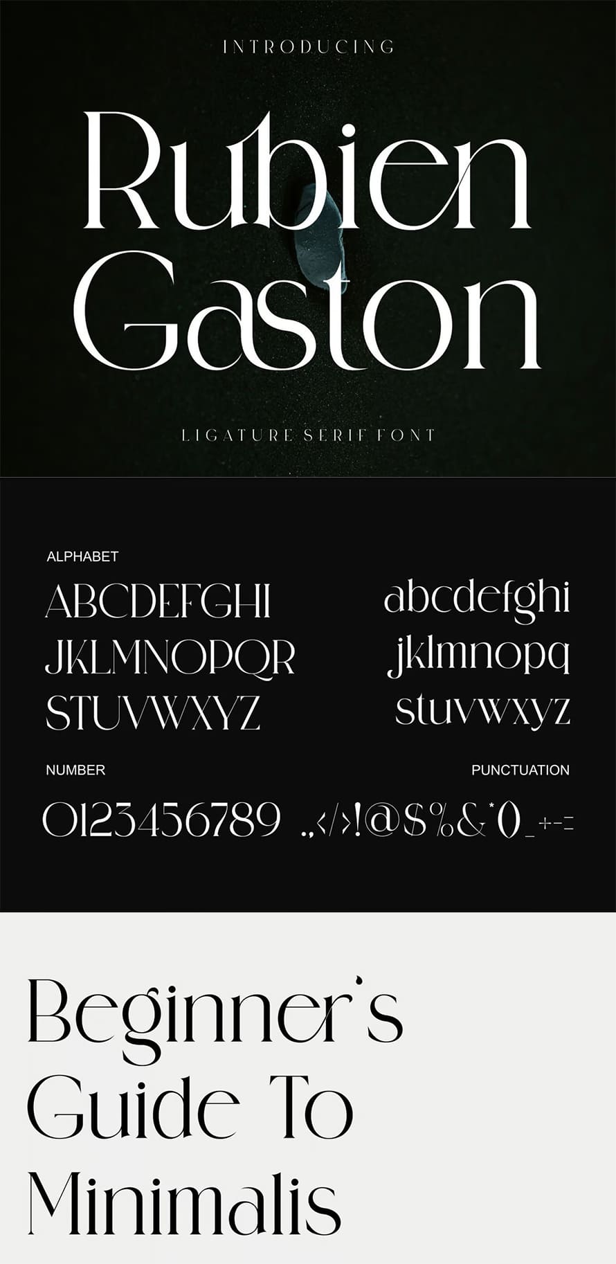 Rubien Gaston Ligature Serif Typeface