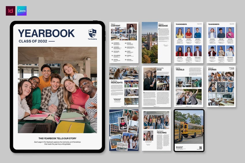 digital yearbook template