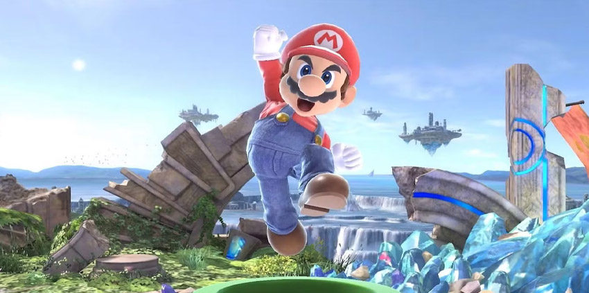 Mario in Smash Bros.