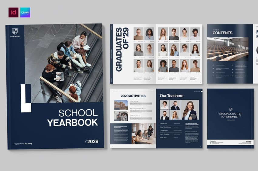 School yearbook template