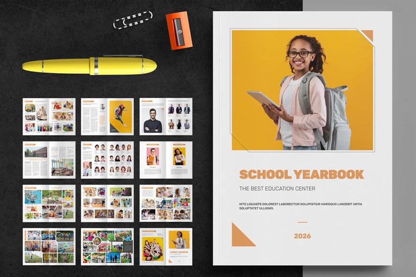 school yearbook template