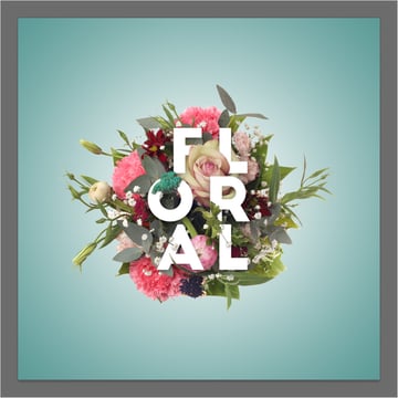 flower typography background