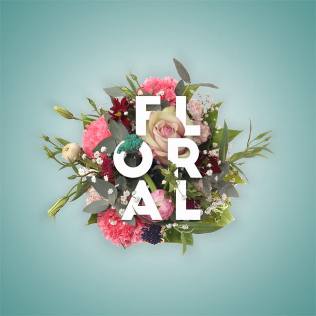 Floral typography.