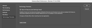 Camera Raw preferences