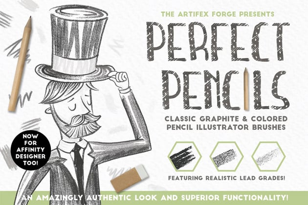 Pencil brushes for Illustrator