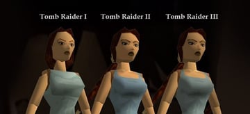 Model comparisons for Lara Croft over the first three games