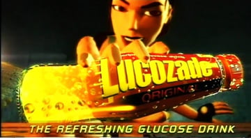 Lucozade advert starring Lara Croft