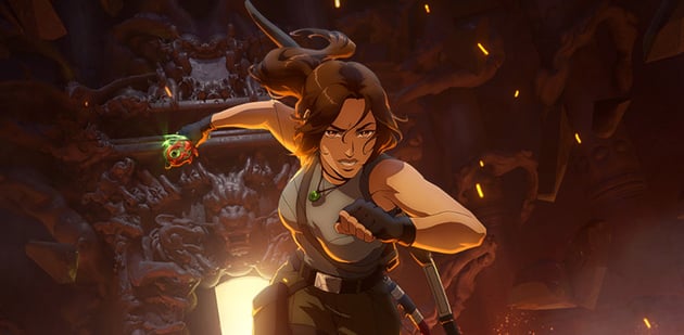 Lara Croft as seen in the Netflix animation