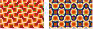 final two 70s striped pattern designs