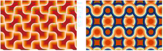 final two 70s striped pattern designs