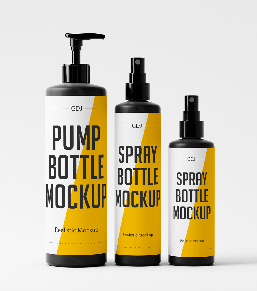 Cosmetic Bottle Mockup Set