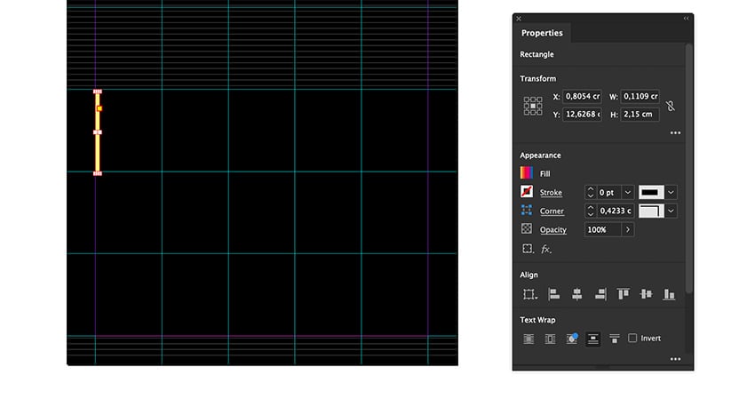 Create a thin rectangle