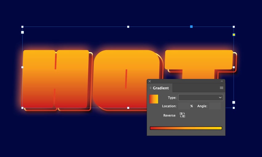 Cool text effects in InDesign: Gradient fill.