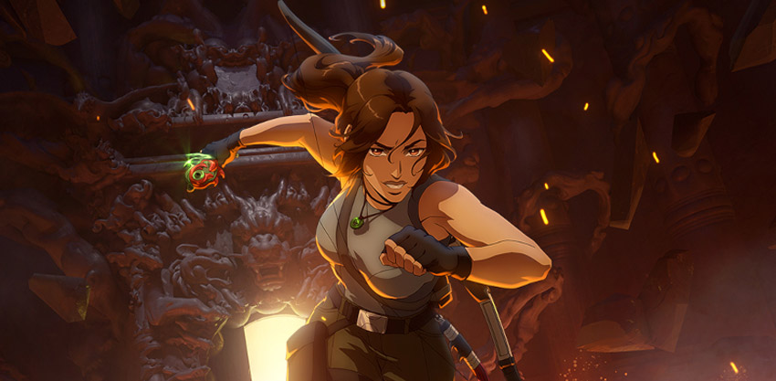 Lara Croft as seen in the Netflix animation